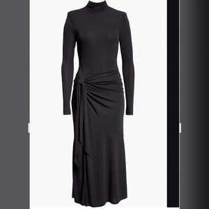 Cinq a Sept Elegant Black Long Sleeve Jersey Dress